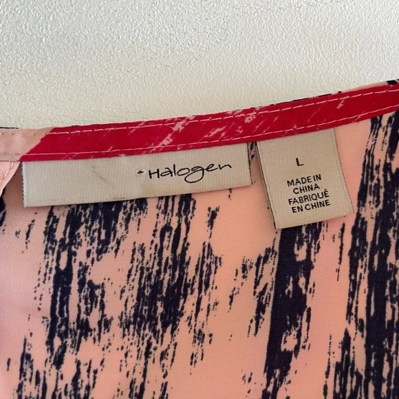 Nordstrom Halogen Midi Abstract Print Shift Dress Size Large - Picture 10 of 13